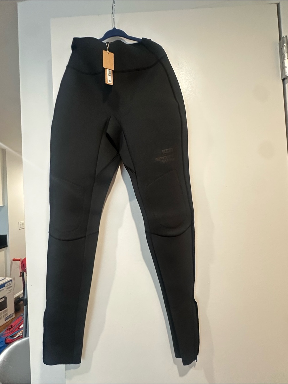 SKIMS Black Neoprene-Style High-Waist Leggings